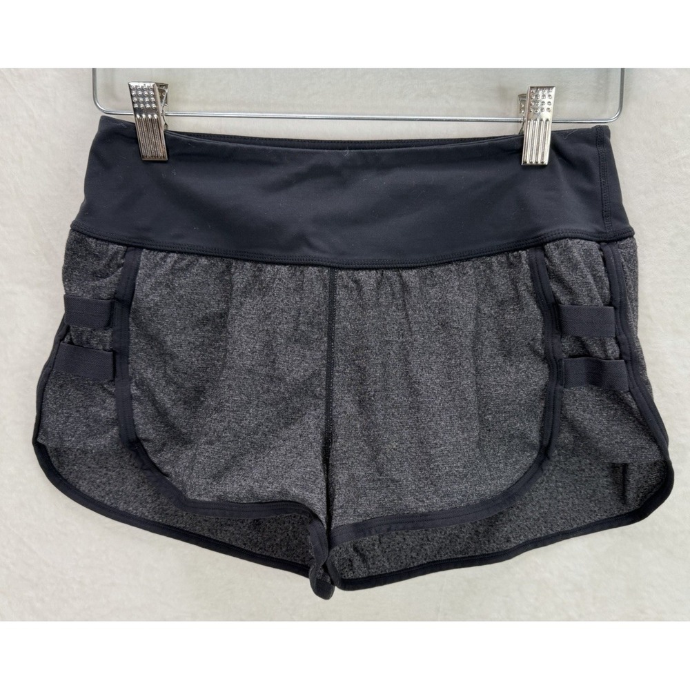 Lululemon Lined Shorts Gray Black Estimated Size 6